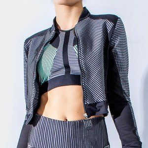 Jacket 0742 Gray Black One size Colombian Fit Wear Athletic Apparel Gym